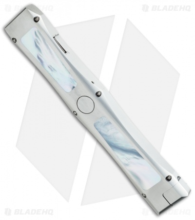 Marfione Custom Dragonslayer IV OTF Knife Mother of Pearl (Blued Damascus)