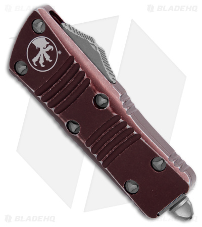 Microtech Troodon Mini D/E OTF Automatic Distressed Merlot (1.9" Apocalyptic)