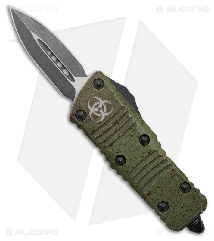 Microtech Troodon Mini D/E OTF Automatic Outbreak (1.9" Apocalyptic)
