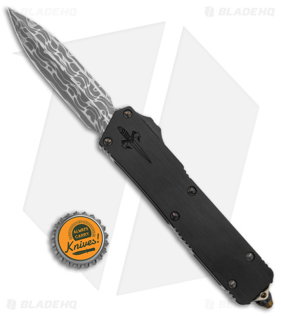 Marfione Custom Scarab II D/E Dagger OTF Auto Knife (3.75" Vines & Roses Dam.)