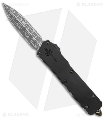 Marfione Custom Scarab II D/E Dagger OTF Auto Knife (3.75" Vines & Roses Dam.)