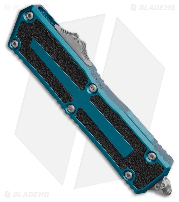Microtech Scarab II Gen III D/E OTF Automatic Knife Blue (4" SW Serr) 1280-11BL