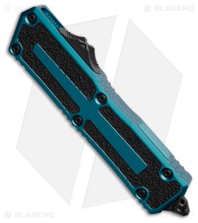 1111Microtech Scarab II Gen III D/E OTF Automatic Knife Blue Aluminum (4" Black)