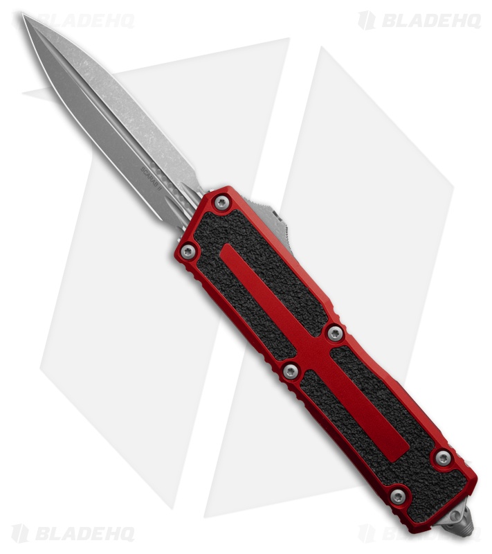 Microtech Scarab II Gen III D/E OTF Automatic Knife Red Al (4" Apoc) 1280-10APRD