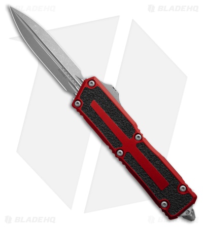 Microtech Scarab II Gen III D/E OTF Automatic Knife Red Al (4" Apoc) 1280-10APRD