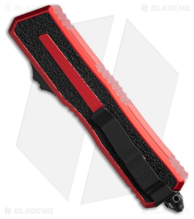Microtech Scarab II Gen III D/E OTF Automatic Knife Red Aluminum (4" Black Serr)