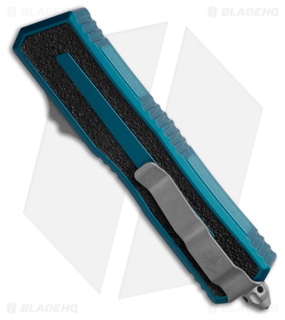 Microtech Scarab II Gen III D/E OTF Knife Blue (4" Apoc Full Serr) 1280-12APBL