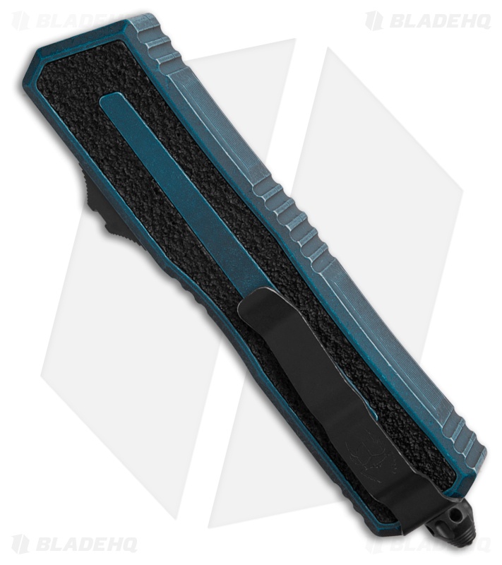Microtech Scarab II Gen III S/E OTF Automatic Knife Weathered Blue (4" Blue)