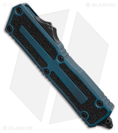 Microtech Scarab II Gen III S/E OTF Automatic Knife Weathered Blue (4" Blue)