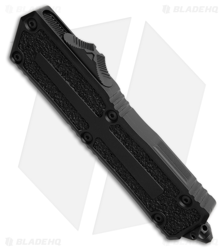 Microtech Scarab II Gen III S/E OTF Knife Black Aluminum (4" Black Serr)