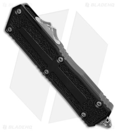 Microtech Scarab II Gen III S/E OTF Knife Black Aluminum (4" Stonewash Serr)