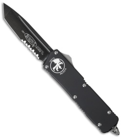 Microtech Scarab Executive Tanto OTF Automatic Knife (3.5" Black Serr) 177-2