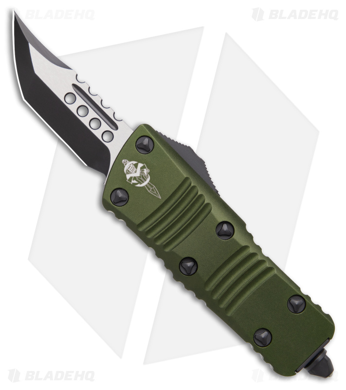 Microtech Mini Troodon Hellhound OTF Auto Knife OD Green (1.9" Black) 819-1ODS