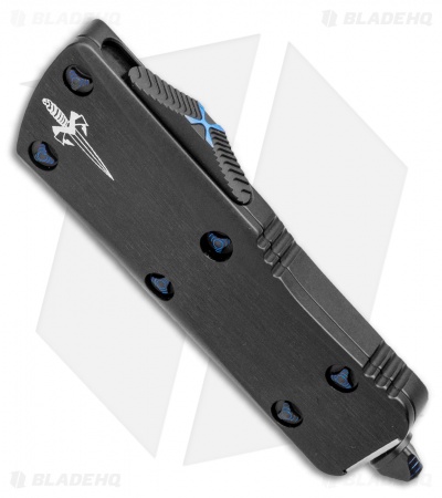 Marfione Custom Mini Troodon T/E OTF Knife Aluminum/Blue Titanium (1.9" Mirror)
