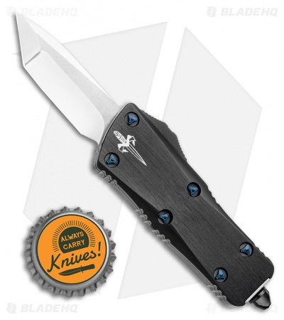 Marfione Custom Mini Troodon T/E OTF Knife Aluminum/Blue Titanium (1.9" Mirror)