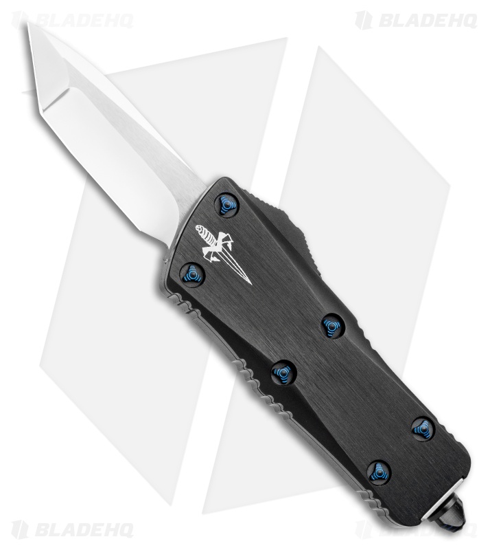 Marfione Custom Mini Troodon T/E OTF Knife Aluminum/Blue Titanium (1.9" Mirror)