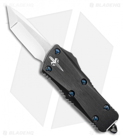 Marfione Custom Mini Troodon T/E OTF Knife Aluminum/Blue Titanium (1.9" Mirror)