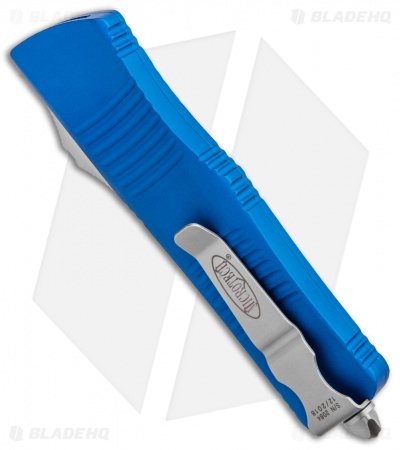 Microtech Blue Troodon S/E OTF Automatic Knife (3" Satin Plain) 139-4BL