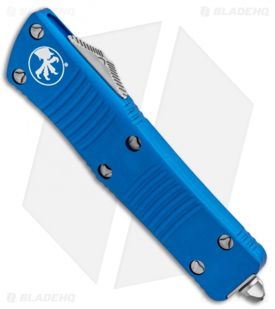 Microtech Blue Troodon S/E OTF Automatic Knife (3" Satin Plain) 139-4BL