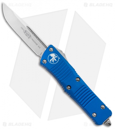 Microtech Blue Troodon S/E OTF Automatic Knife (3" Satin Plain) 139-4BL