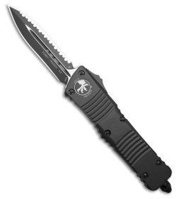 Microtech Combat Troodon D/E OTF Auto Knife Dark Tungsten (3.8" Gray Full Serr)