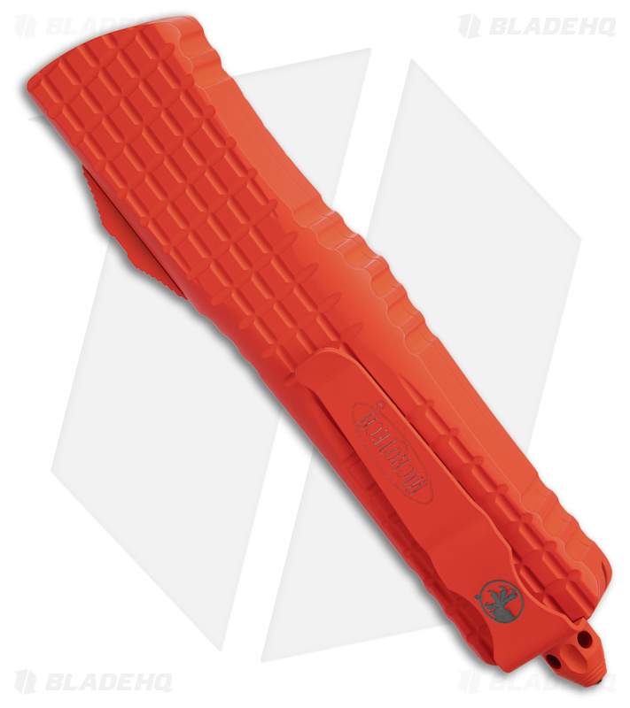 Microtech Combat Troodon Frag HS Rescue OTF Automatic Knife Orange (4" Two-Tone)