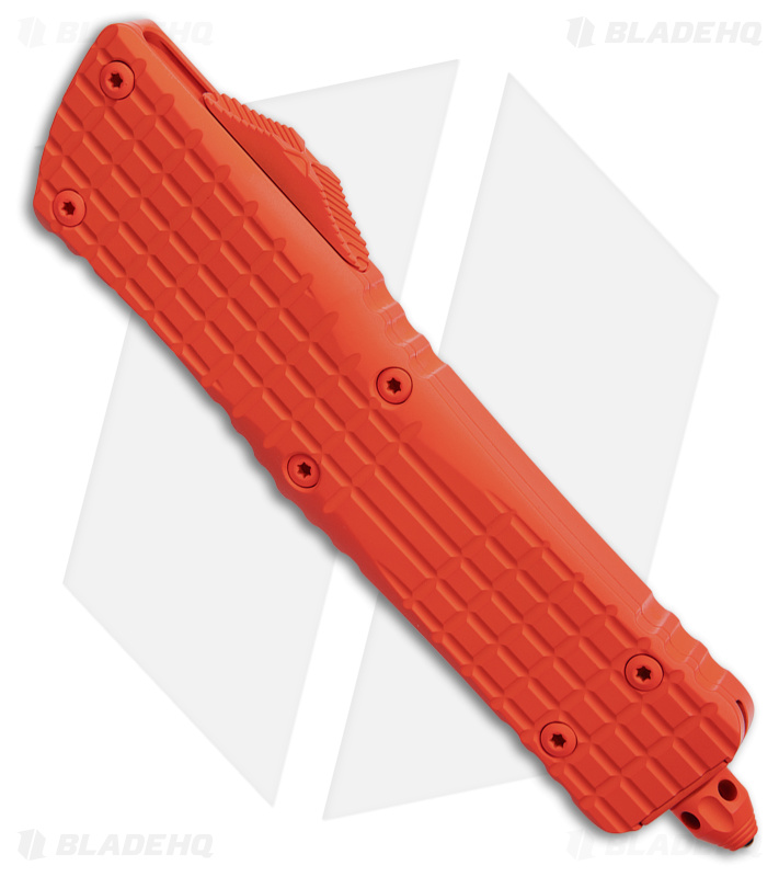 Microtech Combat Troodon Frag HS Rescue OTF Automatic Knife Orange (4" Two-Tone)