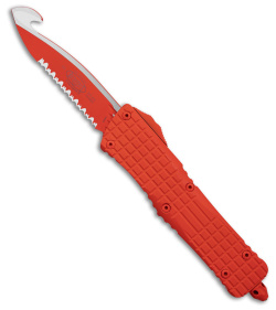 Microtech Combat Troodon Frag HS Rescue OTF Automatic Knife Orange (4" Two-Tone)