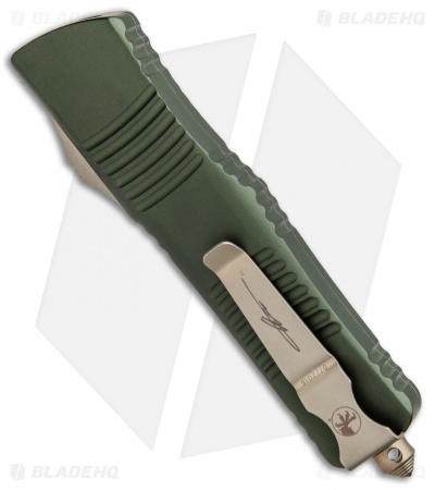 Microtech Combat Troodon Hellhound Tanto OTF Knife OD Green (3.8" Bronzed)