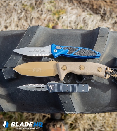 Microtech Currahee Tanto Knife Fixed Blade (4.5" Tan Plain) 103-1TA