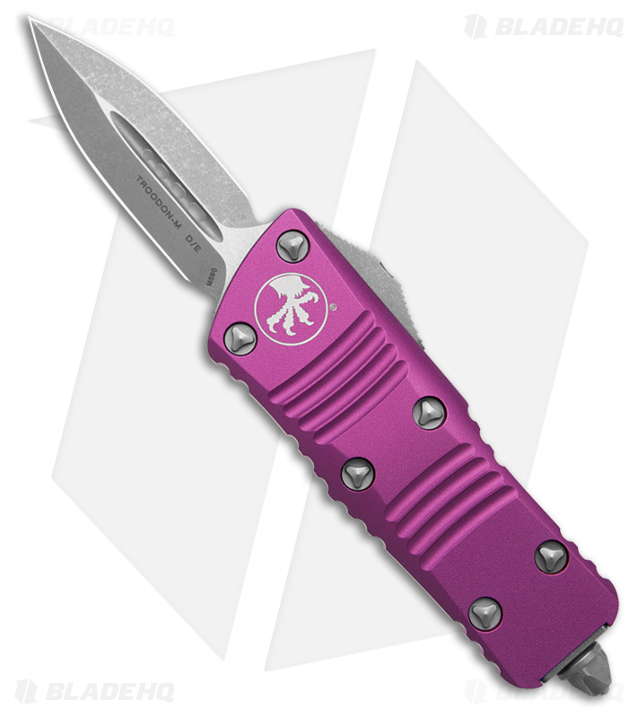 Microtech Mini Troodon D/E OTF Auto Knife Violet (1.9" Apocalyptic)