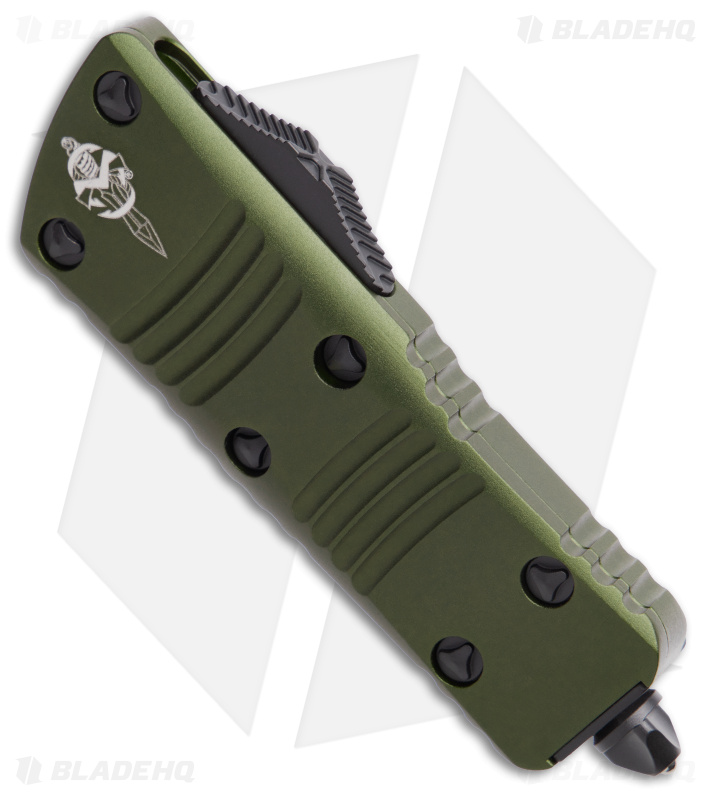 Microtech Mini Troodon Hellhound OTF Auto Knife OD Green (1.9" Black) 819-1ODS