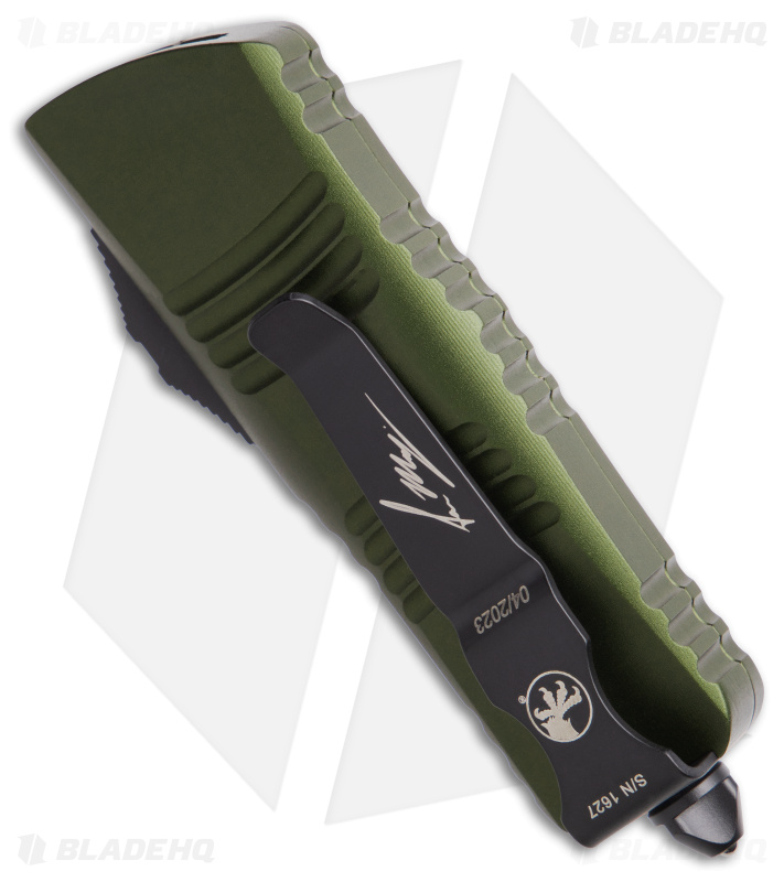 Microtech Mini Troodon Hellhound OTF Auto Knife OD Green (1.9" Black) 819-1ODS