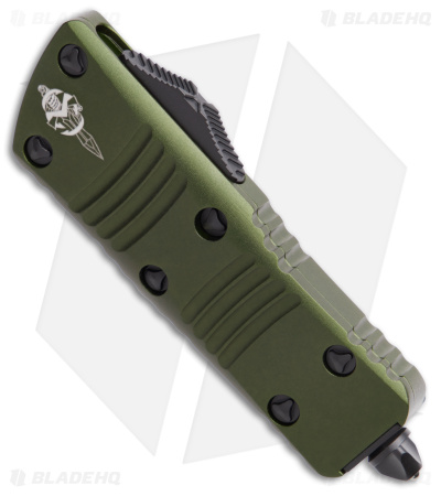 Microtech Mini Troodon Hellhound OTF Auto Knife OD Green (1.9" Black) 819-1ODS