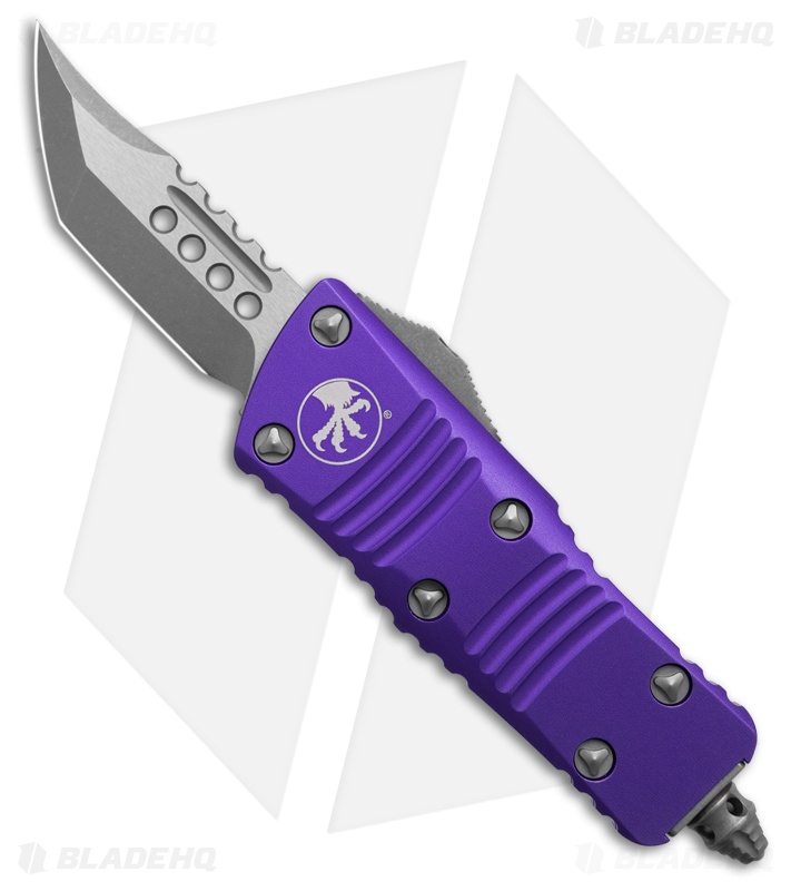 Microtech Mini Troodon Hellhound OTF Purple Al T/E Apoc M390