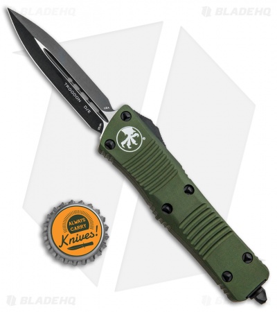 Microtech OD Green Troodon D/E OTF Automatic Knife (3" Black) 138-1OD