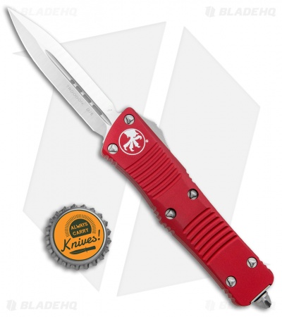 Microtech Troodon D/E OTF Automatic Knife Red (3" Satin) 138-4RD