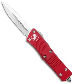 Microtech Troodon D/E OTF Automatic Knife Red (3" Satin) 138-4RD