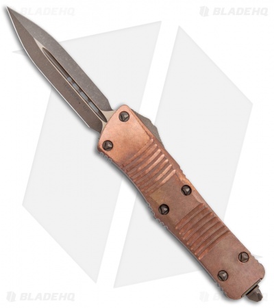 Microtech Signature Series Troodon D/E OTF Auto Knife Copper Top (3" Brnz Apoc) 