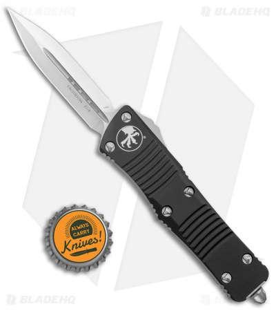 Microtech Troodon Dagger D/E OTF Automatic Knife Black (3" Satin) 138-4