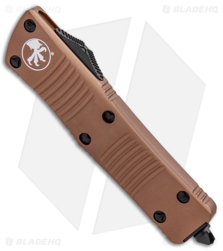 Microtech Troodon - D/E OTF Automatic Knife | Tan + Black | Blade HQ