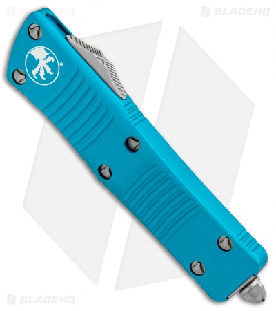 Microtech Troodon D/E OTF Automatic Knife Turquoise (3" Stonewash)
