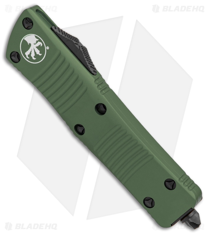 Microtech OD Green Troodon D/E OTF Automatic Knife (3" Black Full Serr) 138-3GR