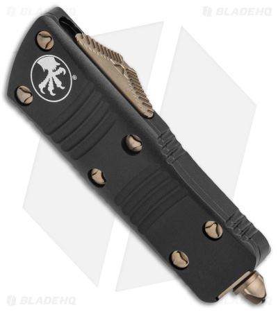 Microtech Troodon Mini D/E CA Legal OTF Automatic Knife Black (1.9" Bronze ) 