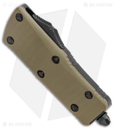 Microtech Troodon Mini D/E CA Legal OTF Auto Knife OD Green G-10 (1.9" Black) 
