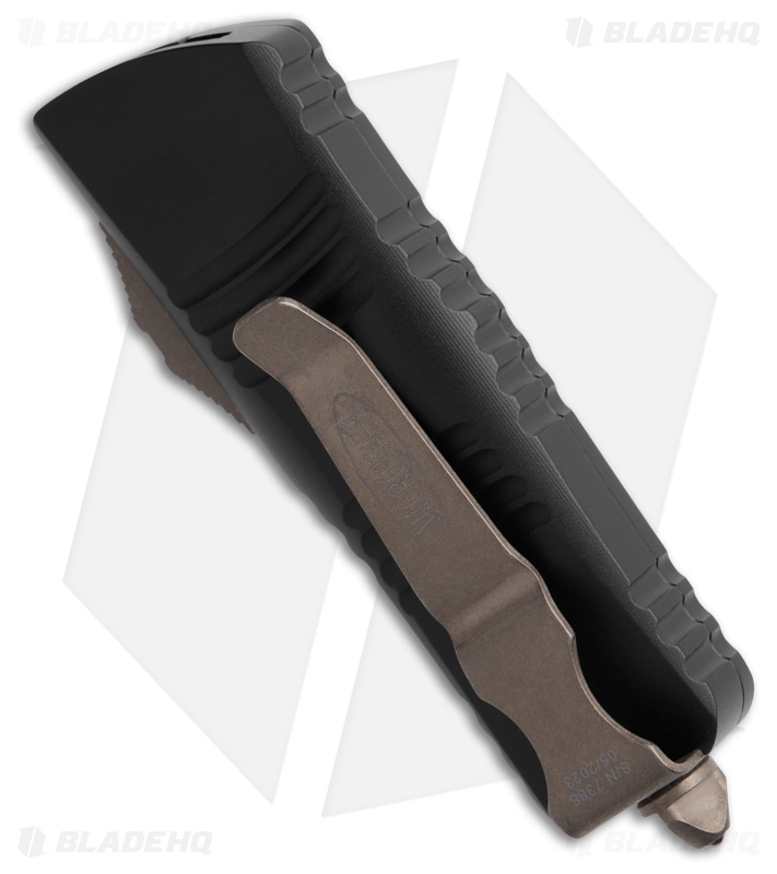Microtech Troodon Mini D/E CA Legal OTF Automatic Knife Black (1.9" Bronze AP) 