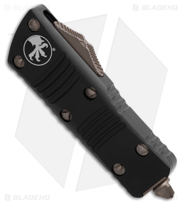 Microtech Troodon Mini D/E CA Legal OTF Automatic Knife Black (1.9" Bronze AP) 