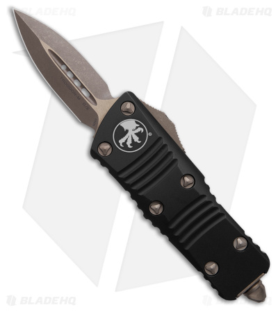 Microtech Troodon Mini D/E CA Legal OTF Automatic Knife Black (1.9" Bronze AP) 
