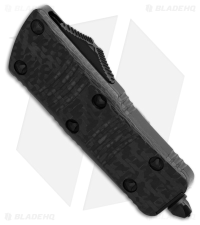 Microtech Troodon Mini D/E CA Legal OTF Automatic Knife CF/Aluminum (1.9" Black)