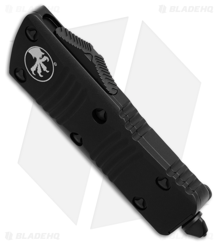 Microtech Troodon Mini D/E OTF Automatic Knife Black (1.9" Black Serr ) 238-3T